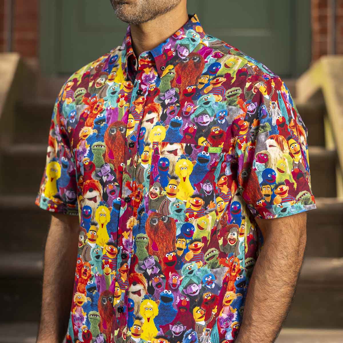 Sesame Street "Block Party" – KUNUFLEX Short Sleeve Shirt - Image 4