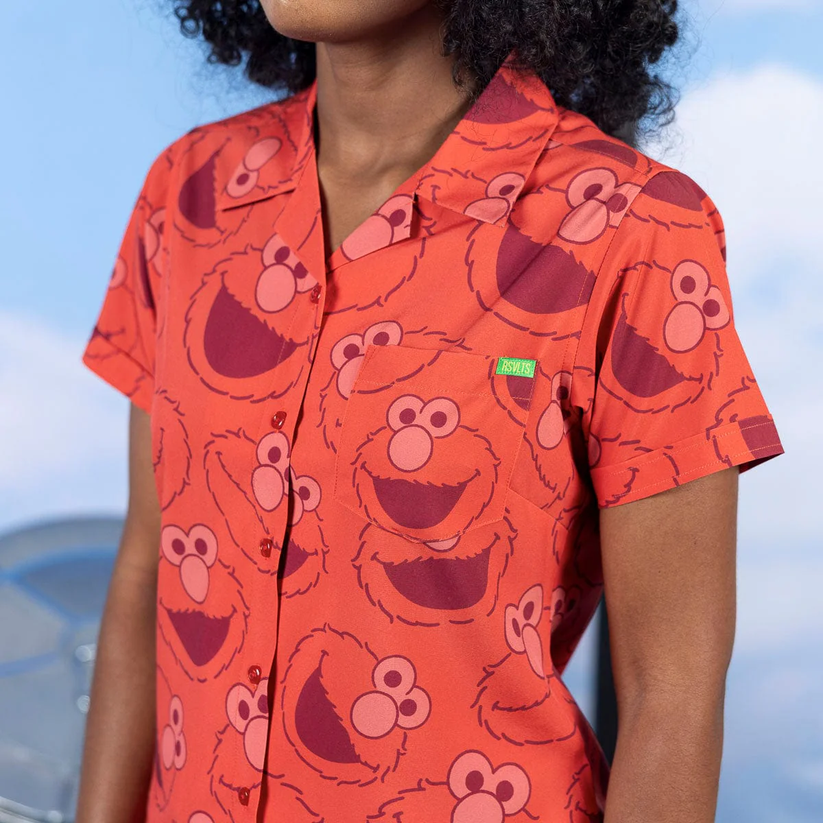 Sesame Street "Elmo Everywhere" – Women's KUNUFLEX Short Sleeve Shirt - Image 3