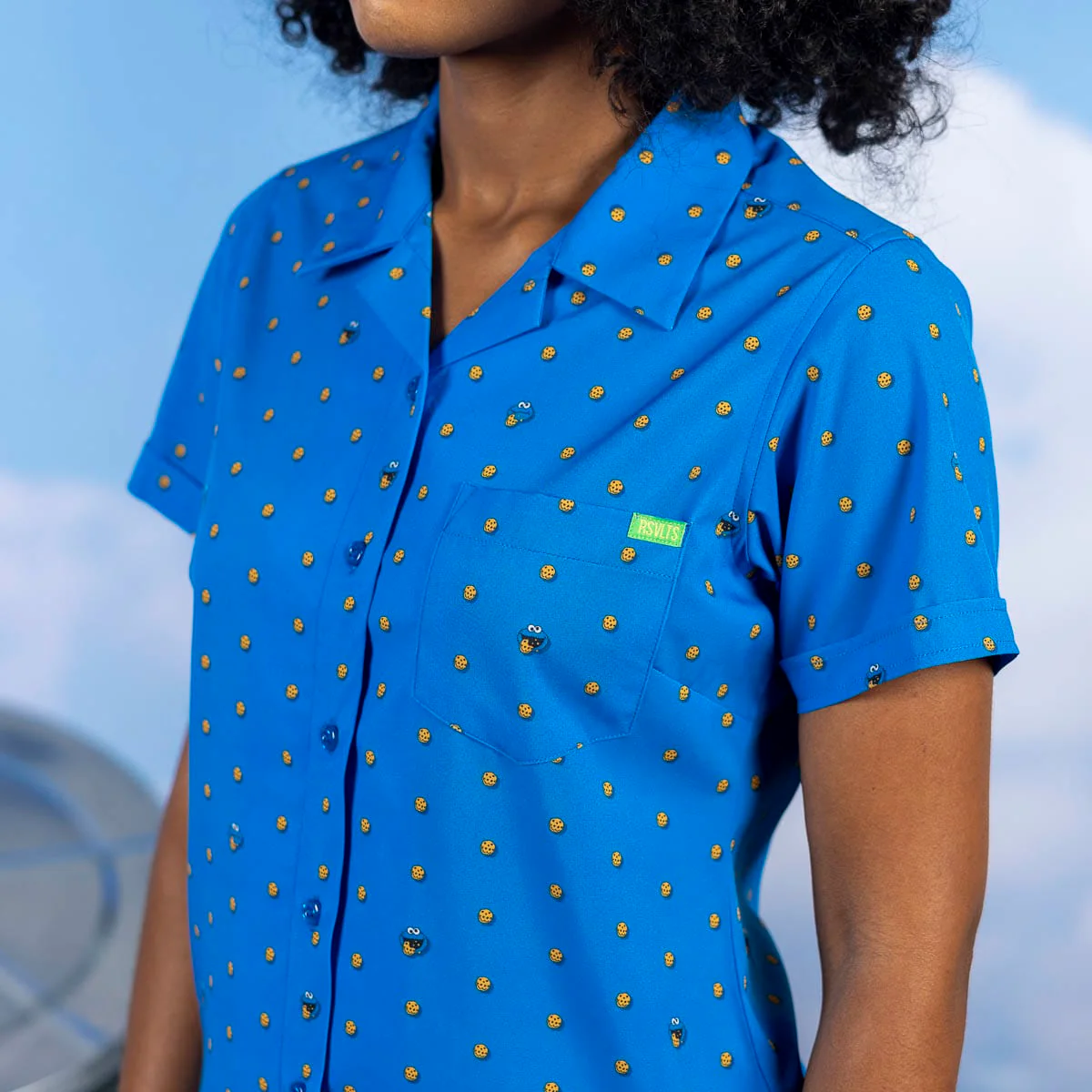 Sesame Street "Me Want Cookie!" – Women's KUNUFLEX Short Sleeve Shirt - Image 3