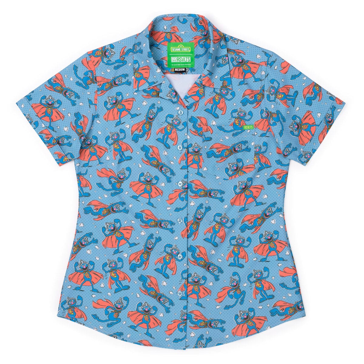 Sesame Street "Super Grover" – Women's KUNUFLEX Short Sleeve Shirt - Image 2