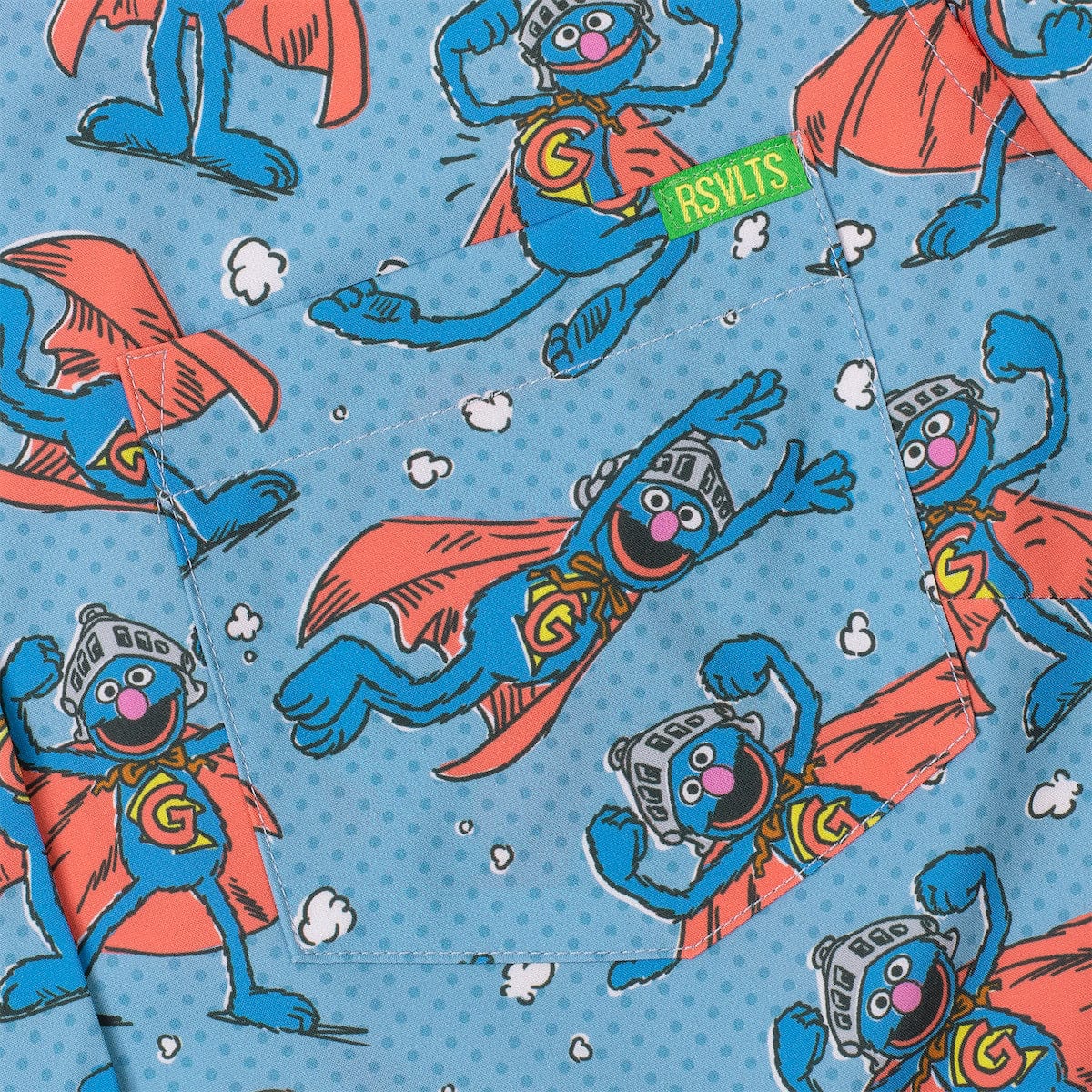 Sesame Street "Super Grover" – Women's KUNUFLEX Short Sleeve Shirt - Image 4