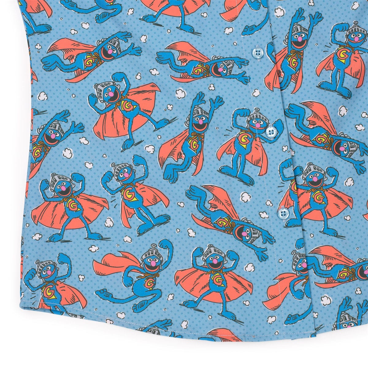 Sesame Street "Super Grover" – Women's KUNUFLEX Short Sleeve Shirt - Image 7