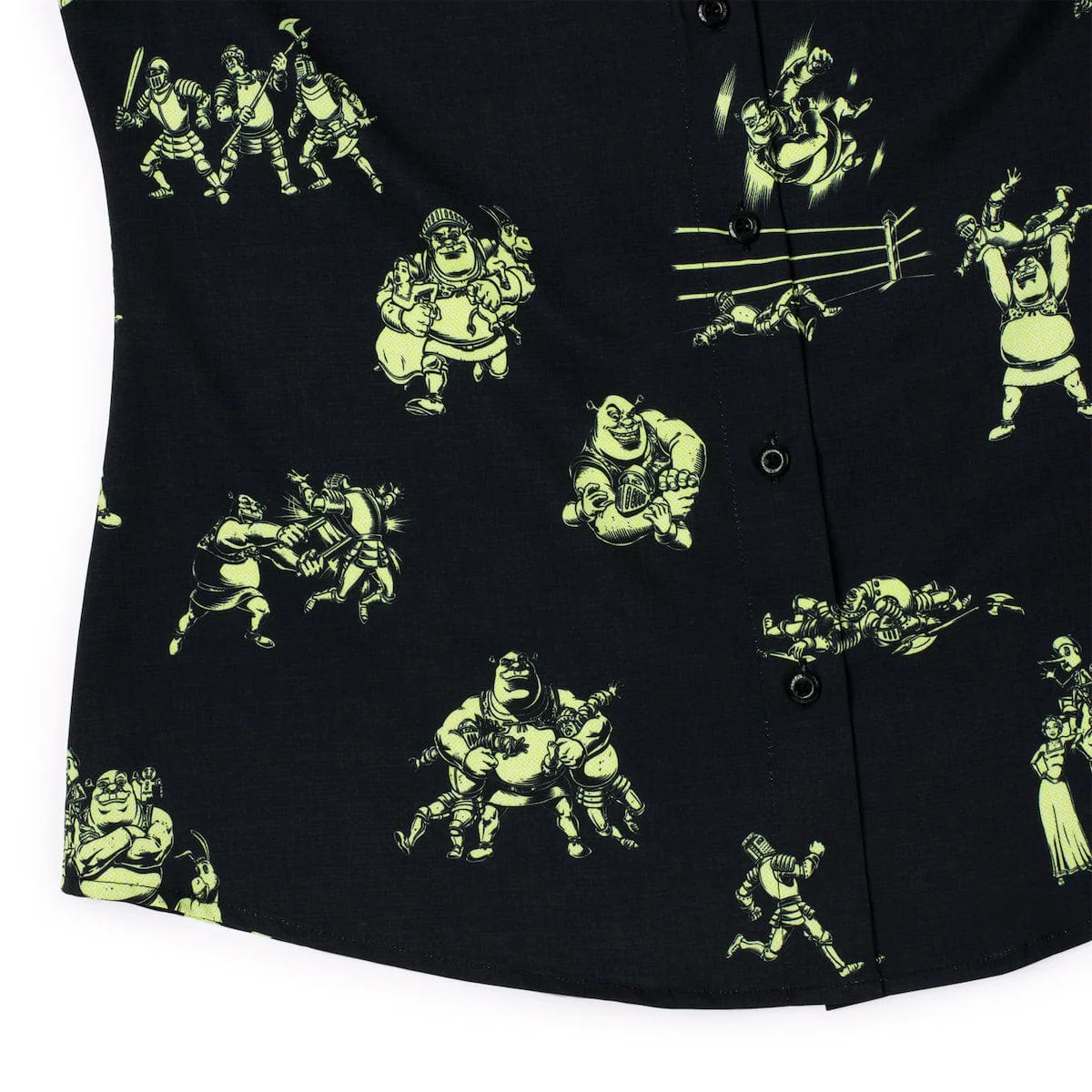 Shrek "Ogre Fight" – Women's KUNUFLEX Short Sleeve Shirt - Image 3