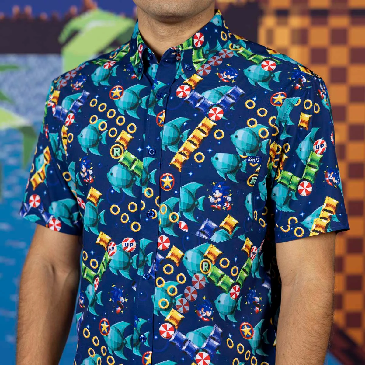 Sonic the Hedgehog "Spinning Maze Mayhem" – KUNUFLEX Short Sleeve Shirt - Image 4