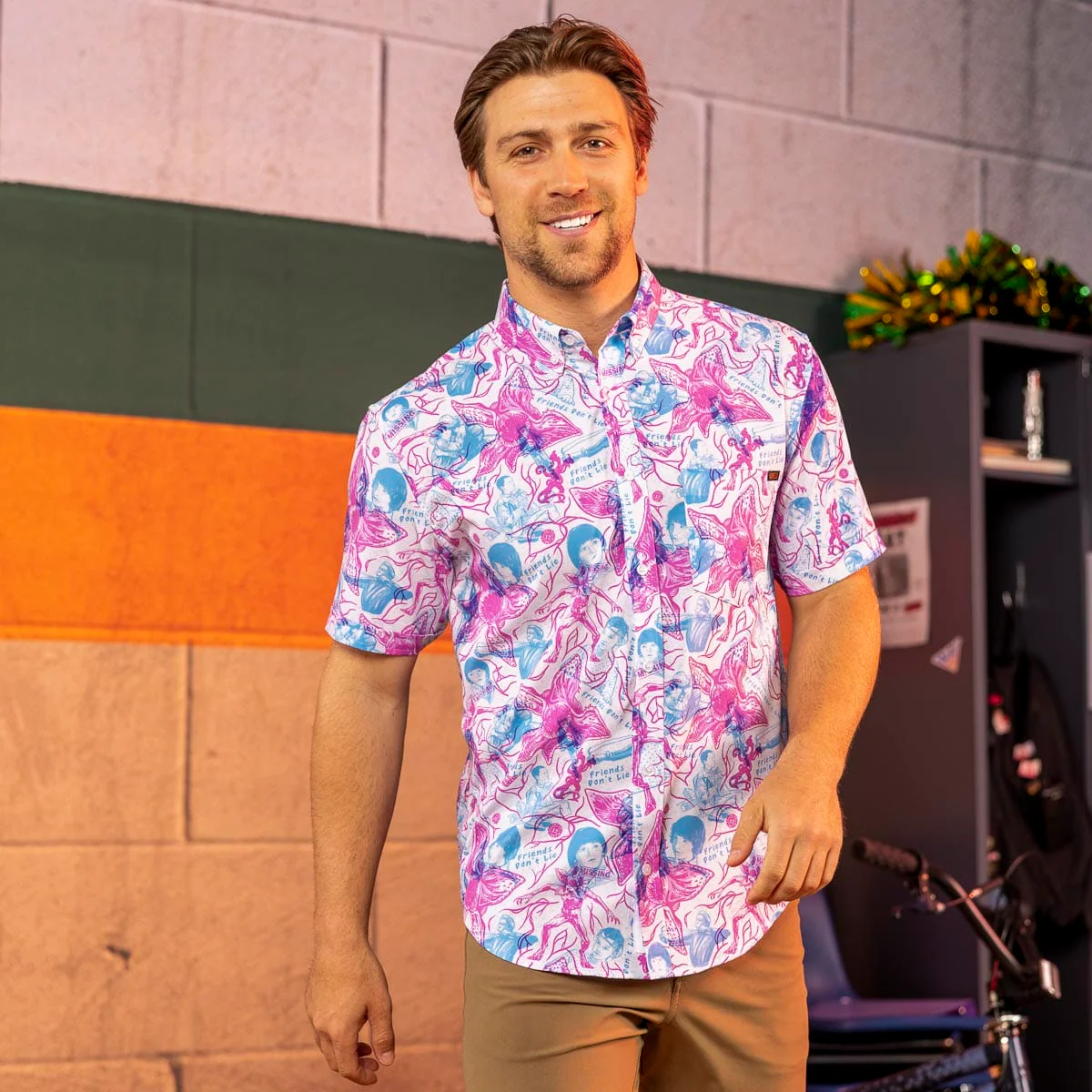Stranger Things "Friends Don't Lie" – KUNUFLEX Short Sleeve Shirt - Image 2