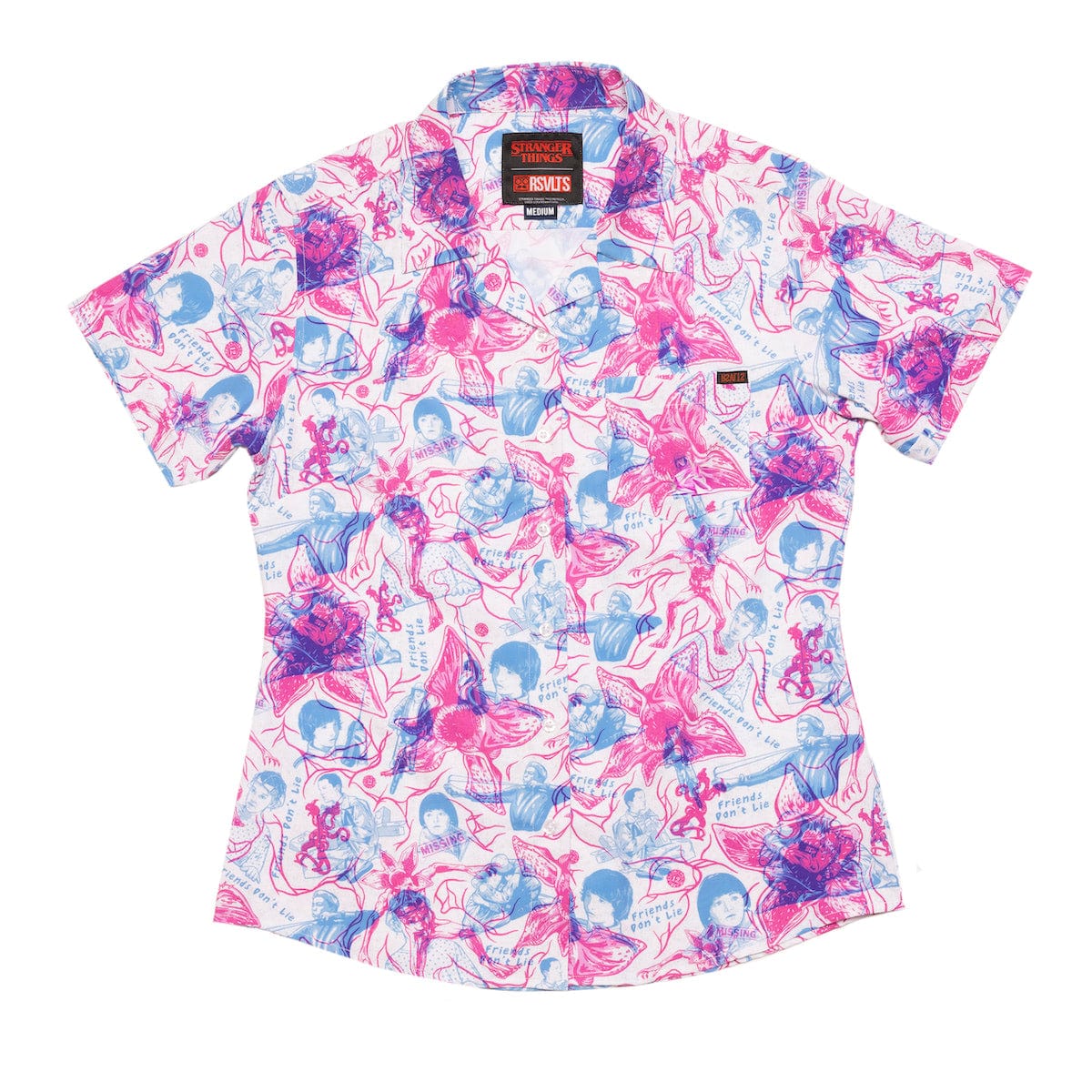 Stranger Things "Friends Don't Lie" – Women's KUNUFLEX Short Sleeve Shirt - Image 2