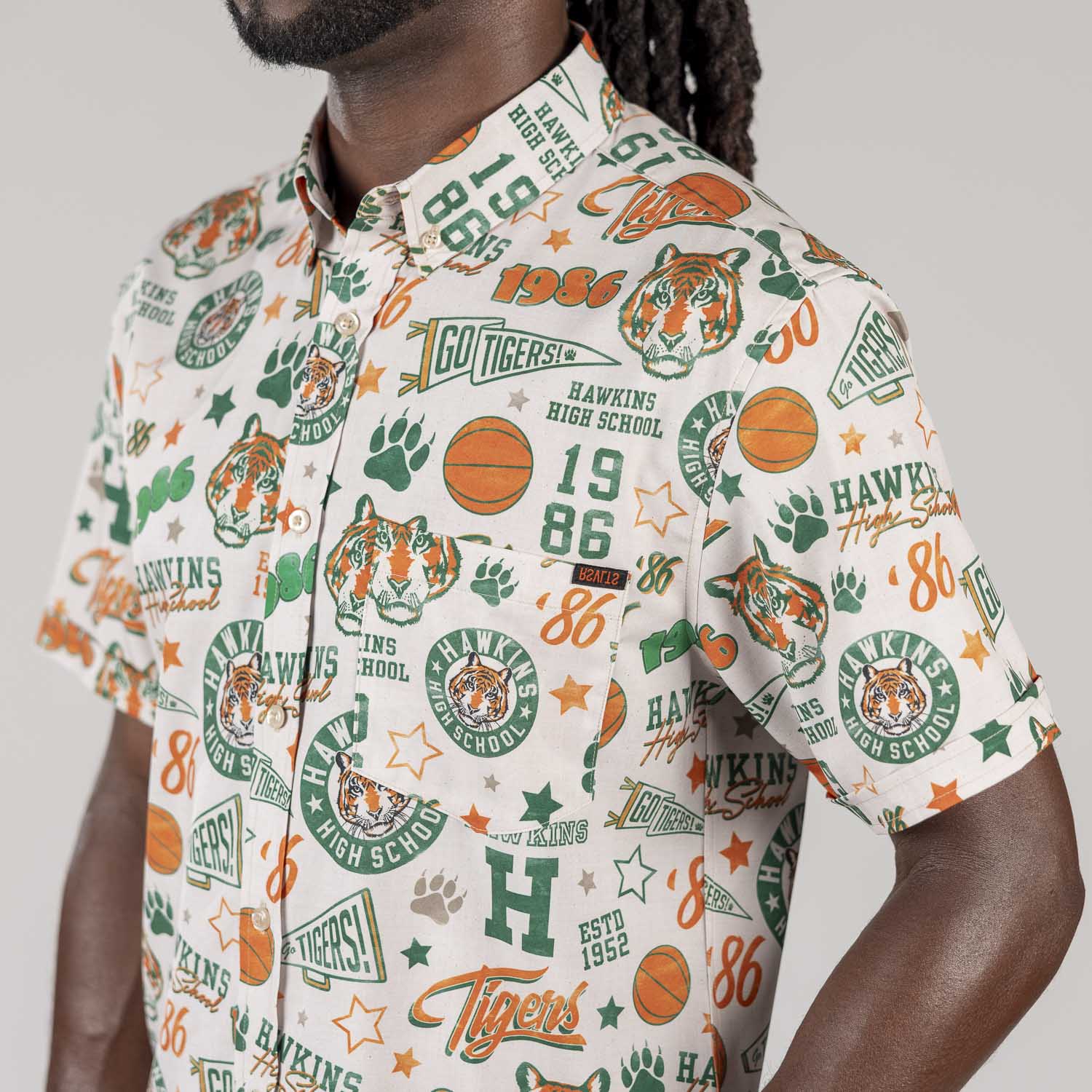 Stranger Things "Go Tigers!" – KUNUFLEX Short Sleeve Shirt - Image 4