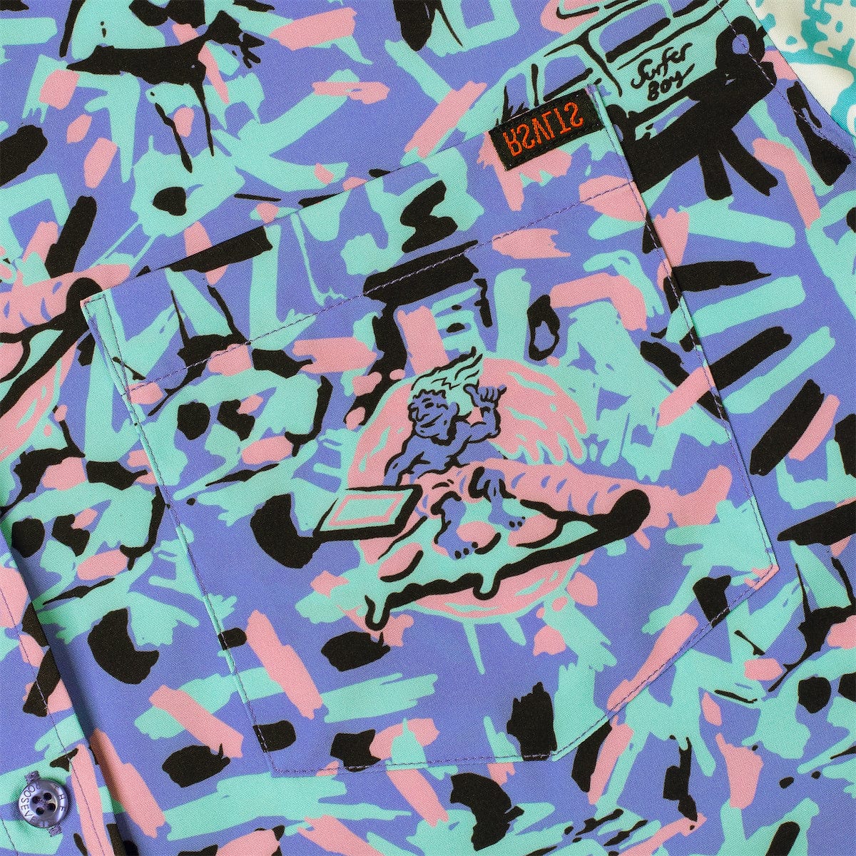 Stranger Things "Surfer Boy Pizza (Two Toppings)" – KUNUFLEX Short Sleeve Shirt - Image 3