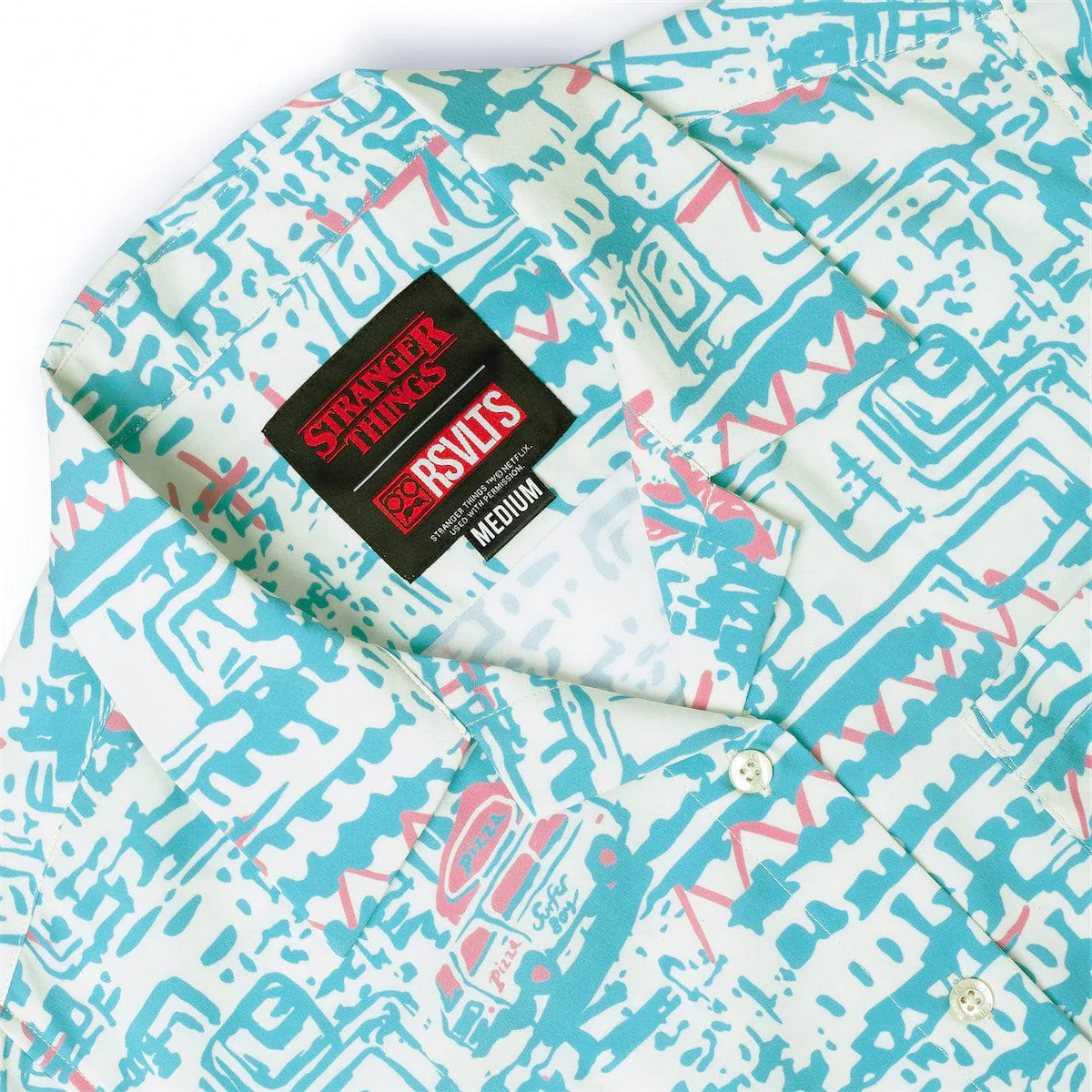 Stranger Things "Surfer Boy Pizza" – Women's KUNUFLEX Short Sleeve Shirt - Image 6