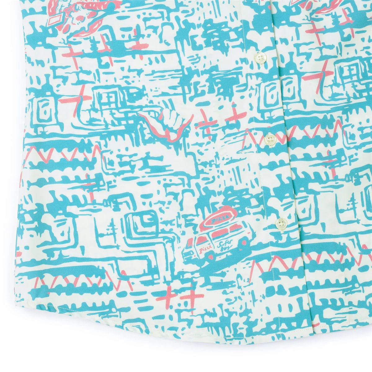 Stranger Things "Surfer Boy Pizza" – Women's KUNUFLEX Short Sleeve Shirt - Image 7
