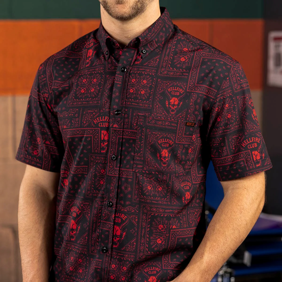 Stranger Things "Welcome to Hellfire" – KUNUFLEX Short Sleeve Shirt - Image 3