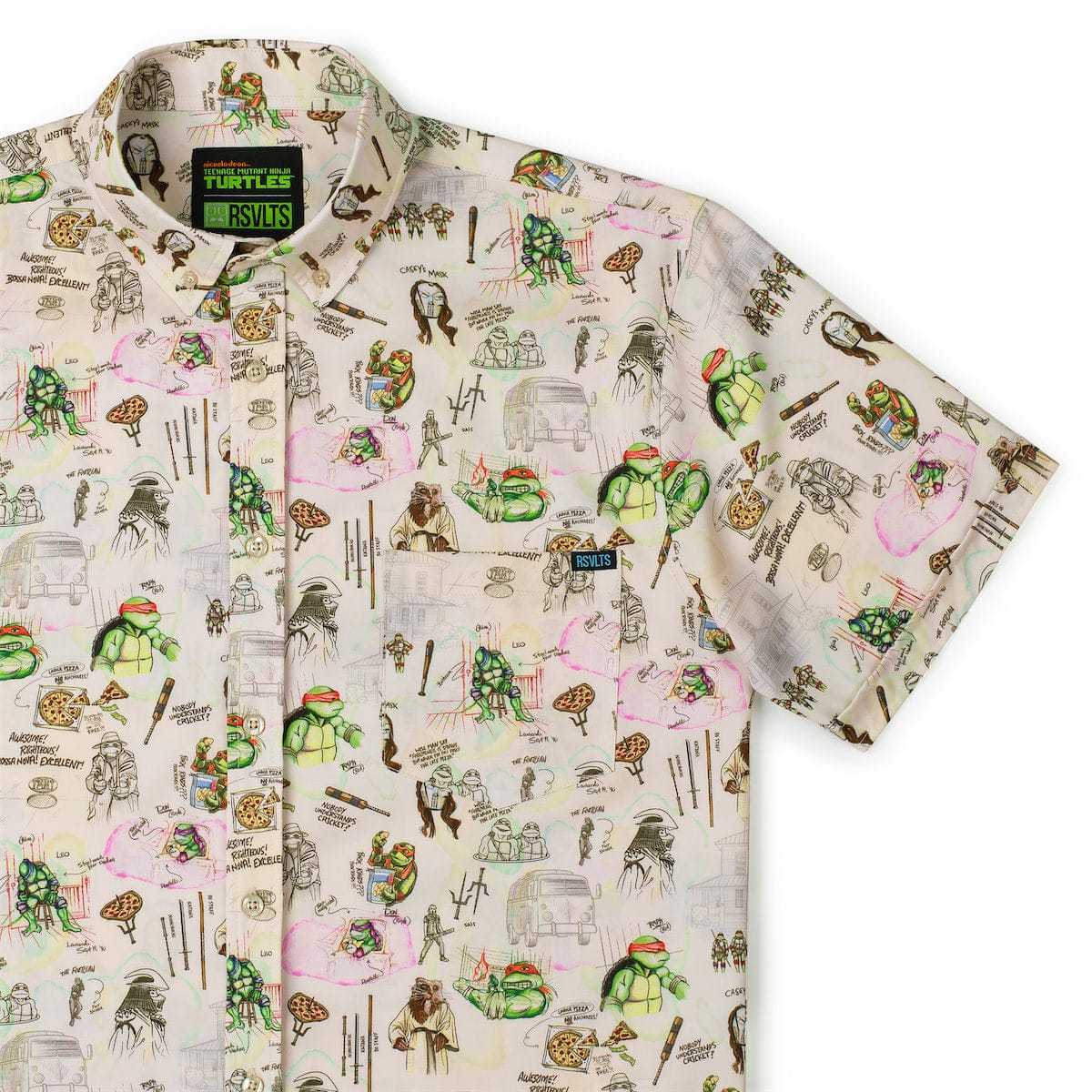 Teenage Mutant Ninja Turtles "Heroes in a Half Sketch" – KUNUFLEX Short Sleeve Shirt