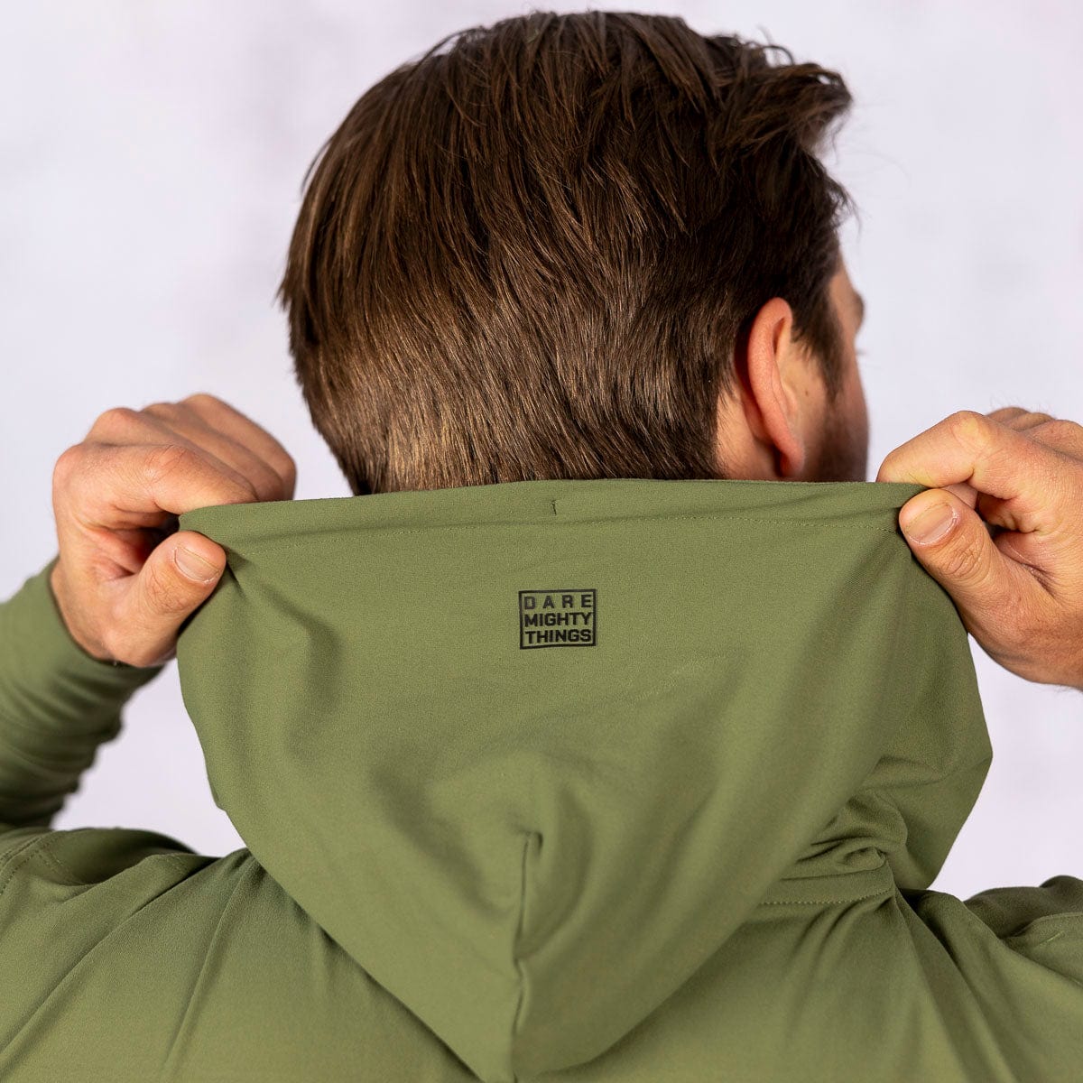 The Monogram (Surplus Olive) – Performance Hoodie - Image 4