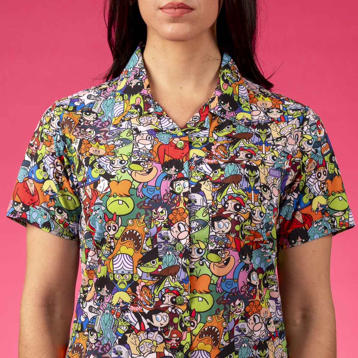 The Powerpuff Girls "Citizens of Townsville" – Women's KUNUFLEX Short Sleeve Shirt - Image 3