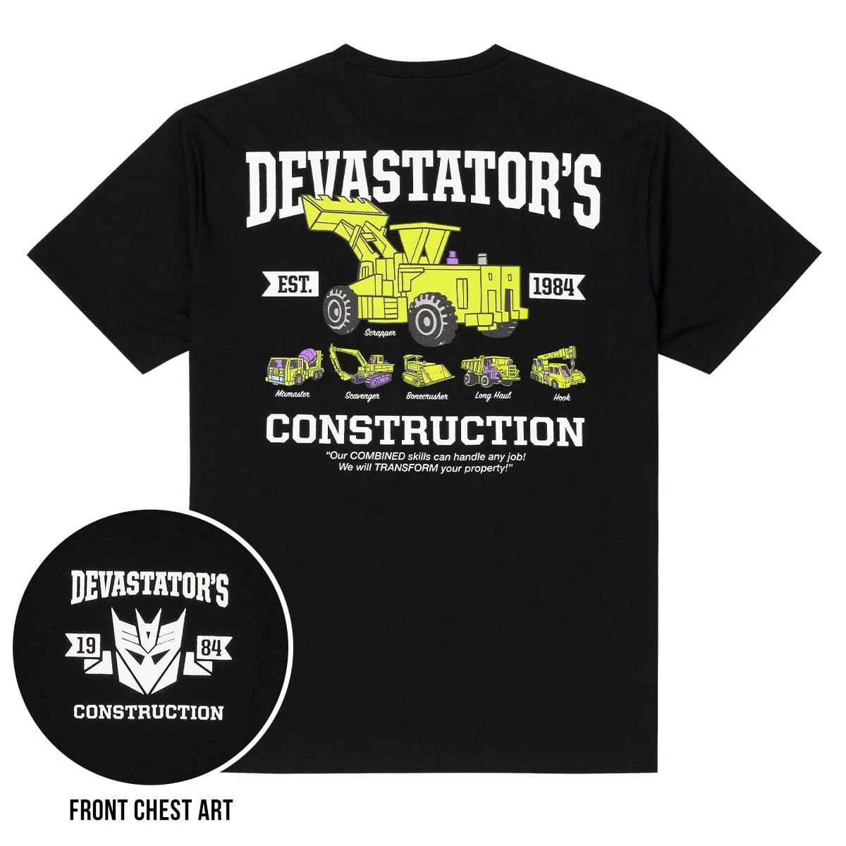 Transformers "Devastator’s Construction" – Crewneck Tee