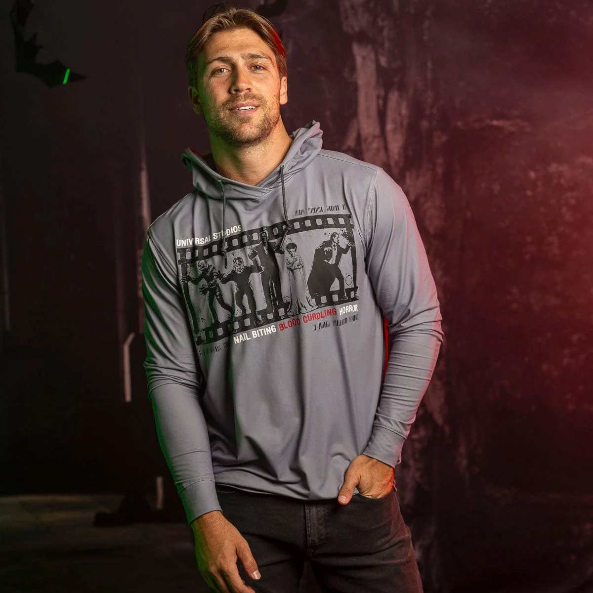 Universal Monsters "Nail Biting Blood Curdling Horror" – Performance Hoodie - Image 2