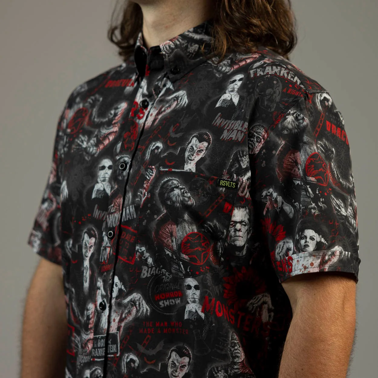 Universal Monsters "Now Slaying" – KUNUFLEX Short Sleeve Shirt - Image 2