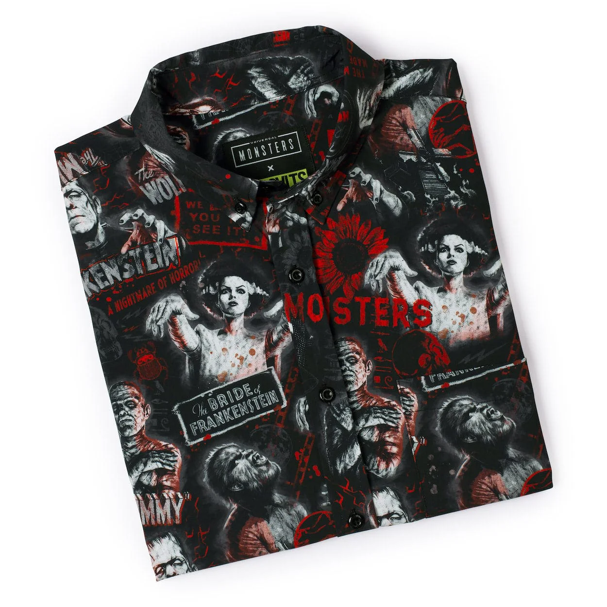 Universal Monsters "Now Slaying" – KUNUFLEX Short Sleeve Shirt - Image 9