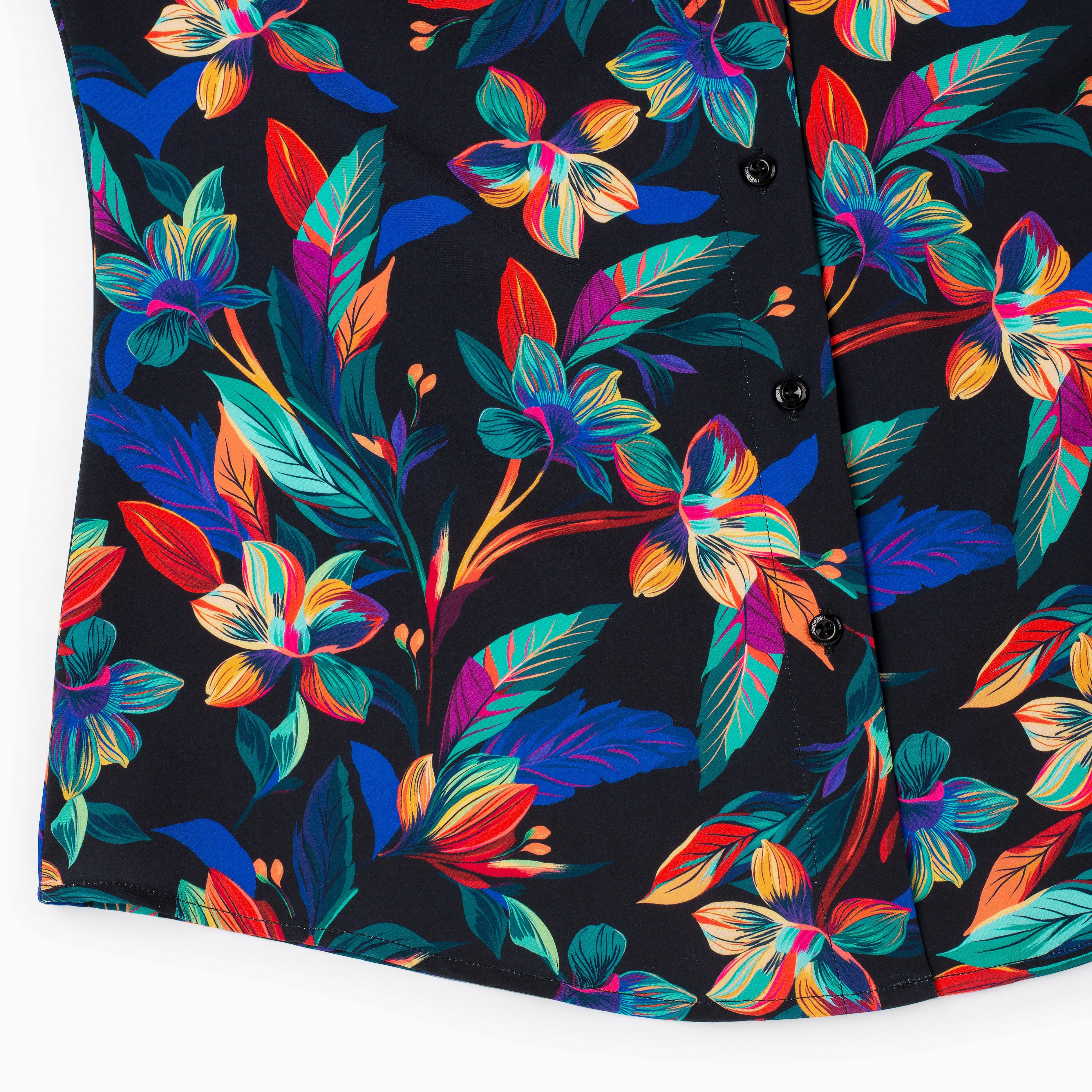 Vibrant Bloom – Women's KUNUFLEX Short Sleeve Shirt - Image 6