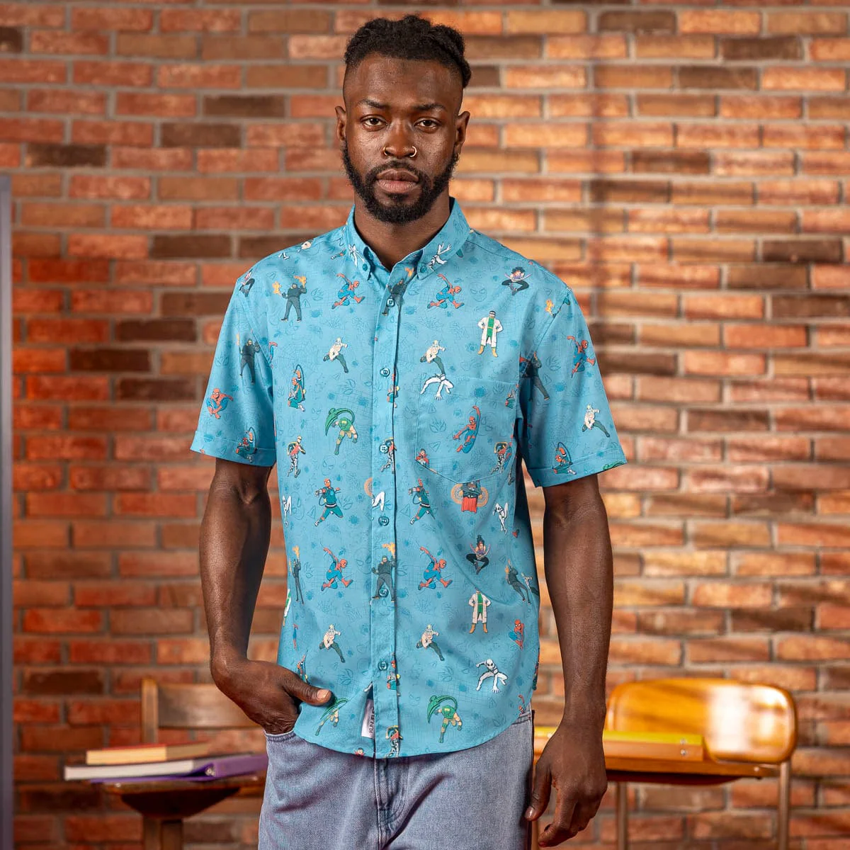 Your Friendly Neighborhood Spider-Man "After-School Activities" – KUNUFLEX Short Sleeve Shirt - Image 2